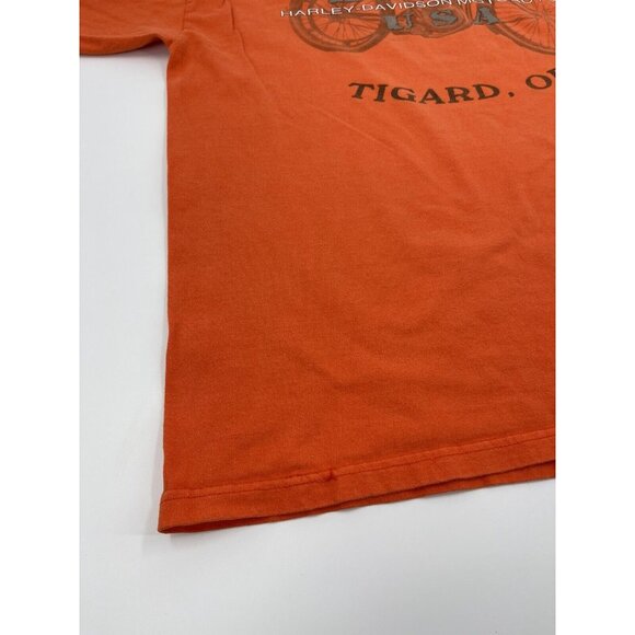 Vintage 100th Anniversary Harley Davidson Orange RK Stratman T-shirt Men’s Large - Picture 7 of 14